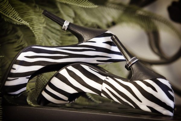 Black and White Stripe Shoes