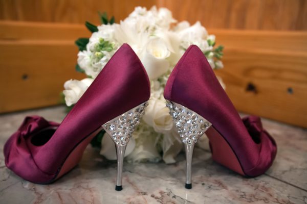 Rhinestone Purple Shoes