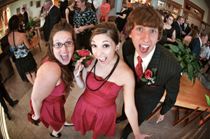 Fisheye Wedding Party