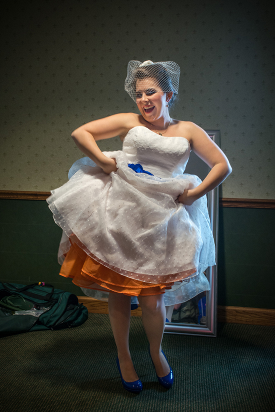 Bride who's getting ready for her wedding.