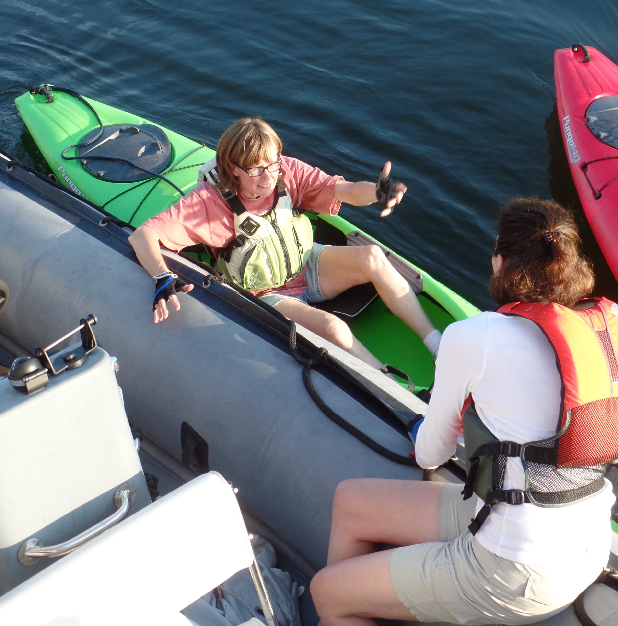 In the kayak