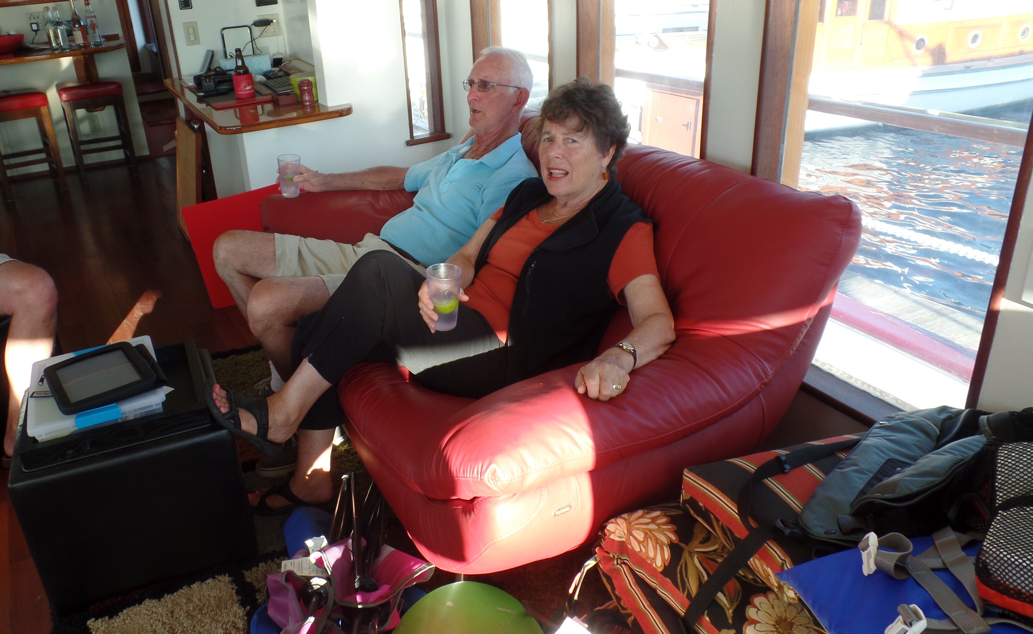 David and Susan relaxing