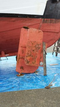 Rudder after removal from Gyr